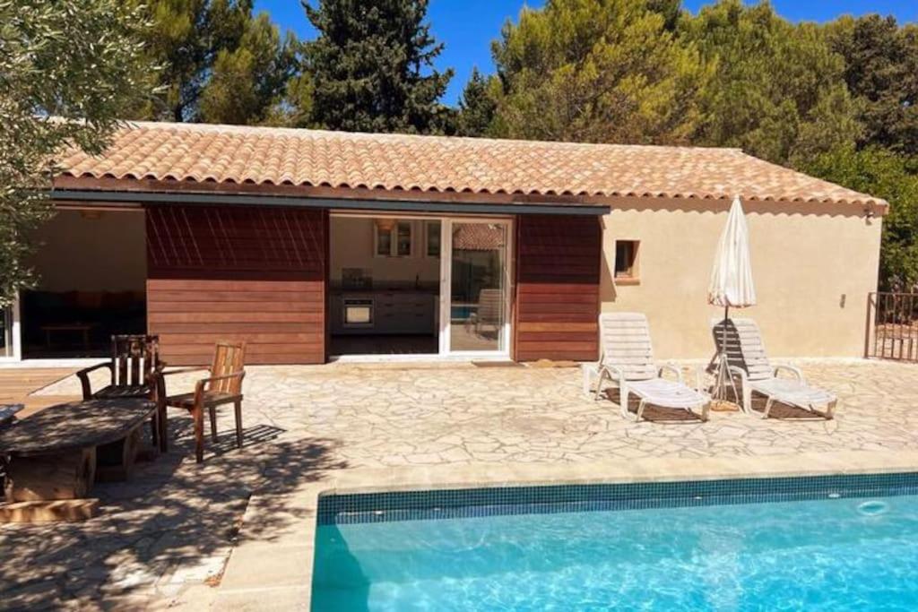 Petit Terme - Piscine - Clim - Parking Les Angles (Gard) Exterior foto